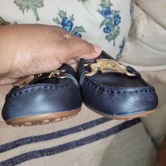 Kate Spade ♠️ Black Carson Loafers 9M Equestrian Horse Bit Gold Accents - Picture 9 of 11